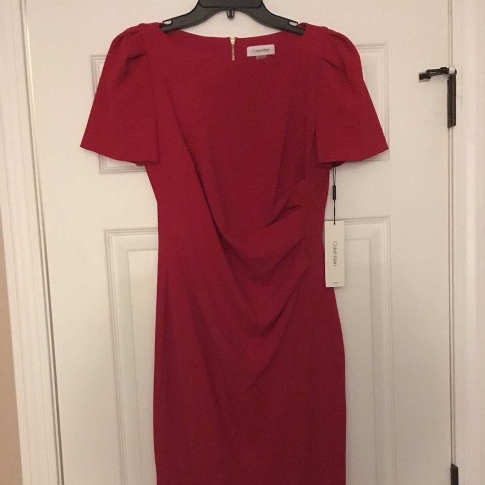 Red Calvin Klein dress